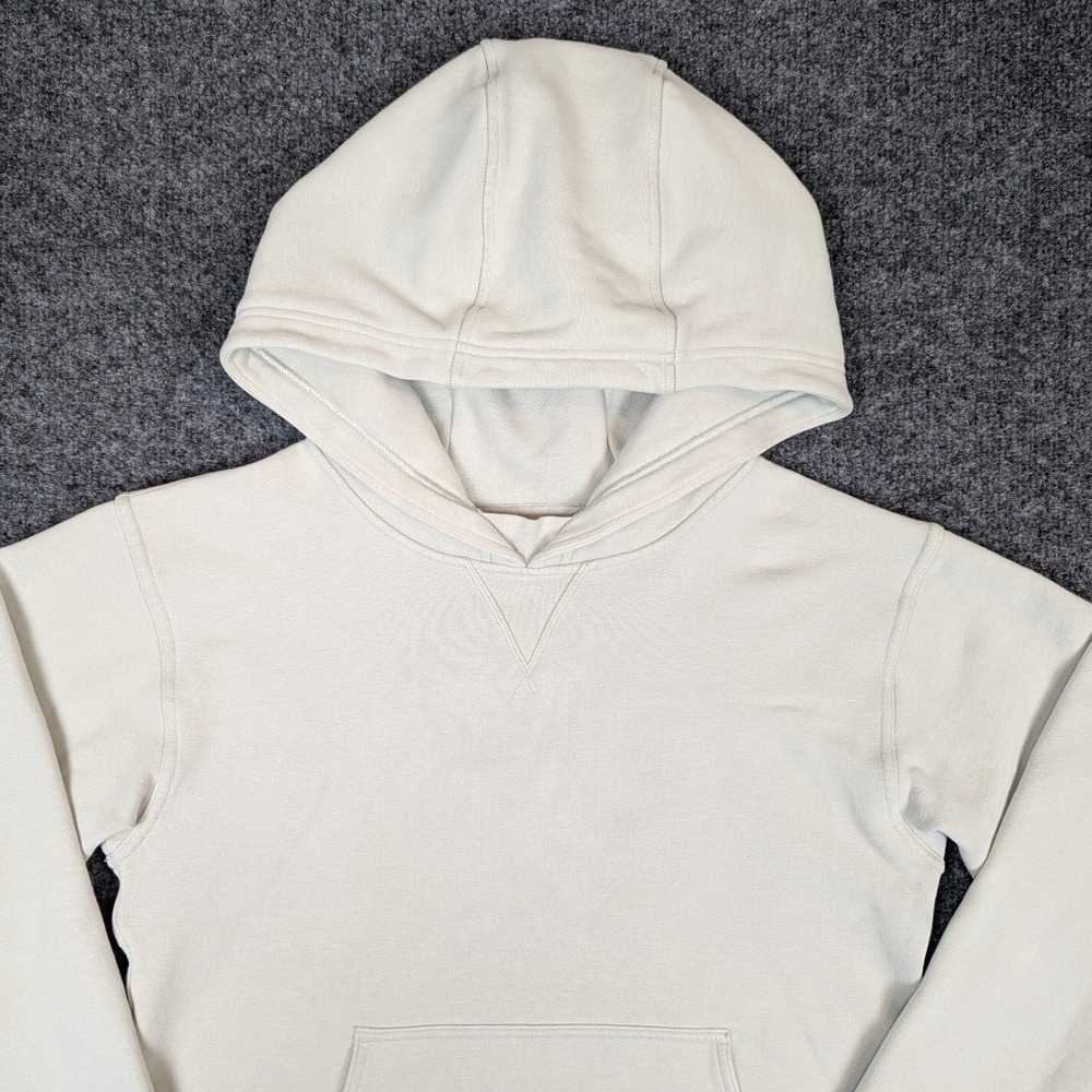Lululemon Scuba Pullover Hoodie Light Bone Off White Size 4 Logo Athletic
